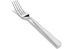 18/10 Stainless Steel Hammered Dinner Forks,Set of 12,Heavy Duty and Dishwasher Safe