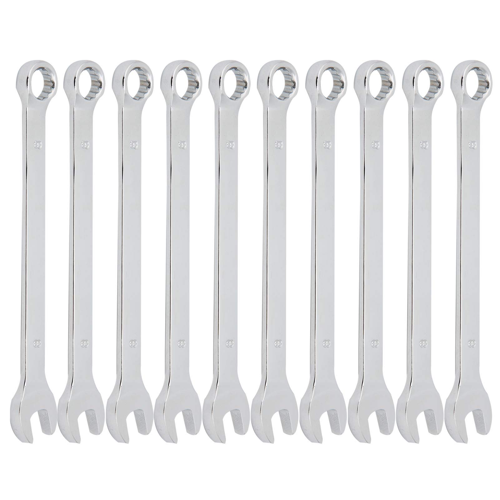 Ratcheting Wrench Set, 10pcs 8mm Chrome Tangsten Steel Ratcheting Wrench Combination Ended Spanner Kit, Combination Wrench Set Car Repair Hand Tool