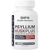 DIPO Psyllium Husk Plus – Advanced Fiber & Digestive Balance Formula with Aloe, Ginger, Chlorella & Prebiotic Inulin – Non-GMO, Vegan & Gluten-Free - 60 Capsules