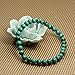Natural Green Malachite Crystal 6mm Round Beads Stretch Bracelet 7 Inch