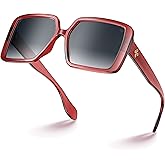 VISOONE Oversized Square Sunglasses Womens Big Large Wide Designer Trendy Fashion Accessories UV400 Protection Shades Harvard