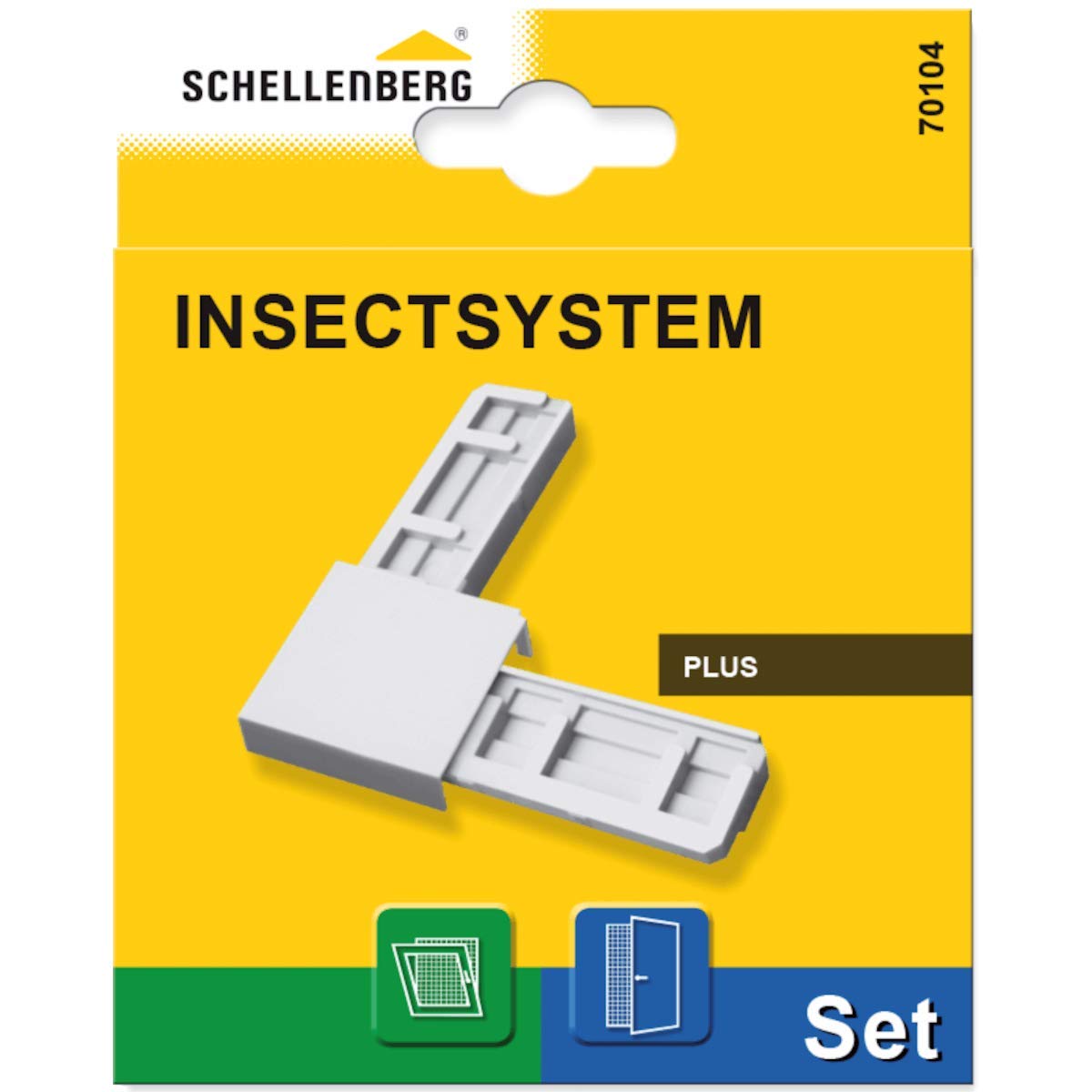 Schellenberg 70104 Corner Connector Set Plus for Insect Screen Windows and Insect Protection Doors, White, 4 Corner Connectors
