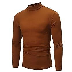 Mens Half Turtleneck Long Sleeve Pullover Basic