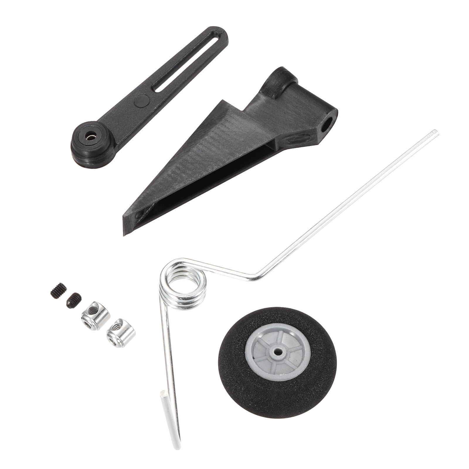 sourcing map 1 Set RC Airplane Landing Gear Wheels Kit with Wheels Tail Wheel Assembly for Toys Airplane Accessories RC Aircraft DIY Parts RC Plane Jet Replacement