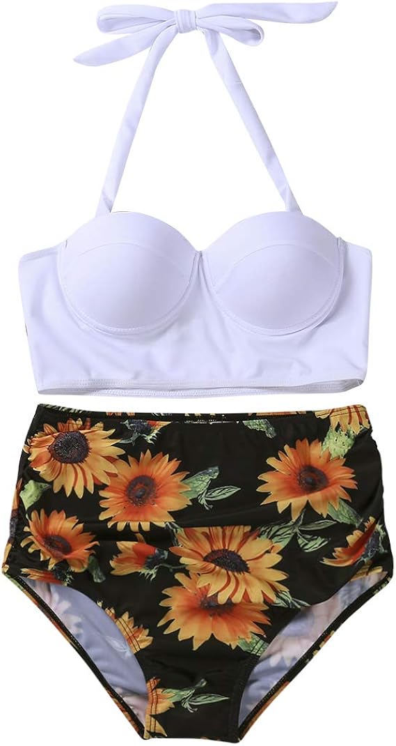 Vintage Maillot De Bain 2 Pieces Femme Imprimer Floraux Ventre Plat Push Up Rembourre A Armatures Culotte De Bain Taille Haute Taille Grande Maillots Deux Pieces Ensembles Deux Pieces Eng Bouldermicrofinance Org