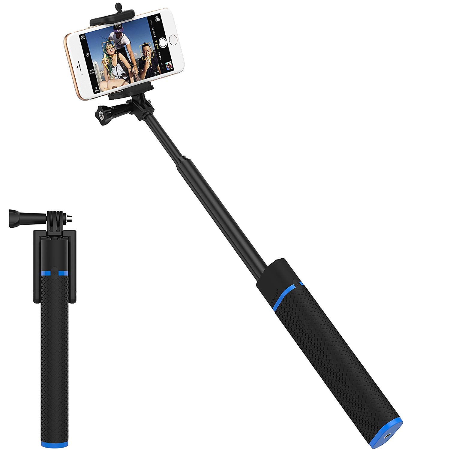 SABRENT Bluetooth Selfie Stick with Built in