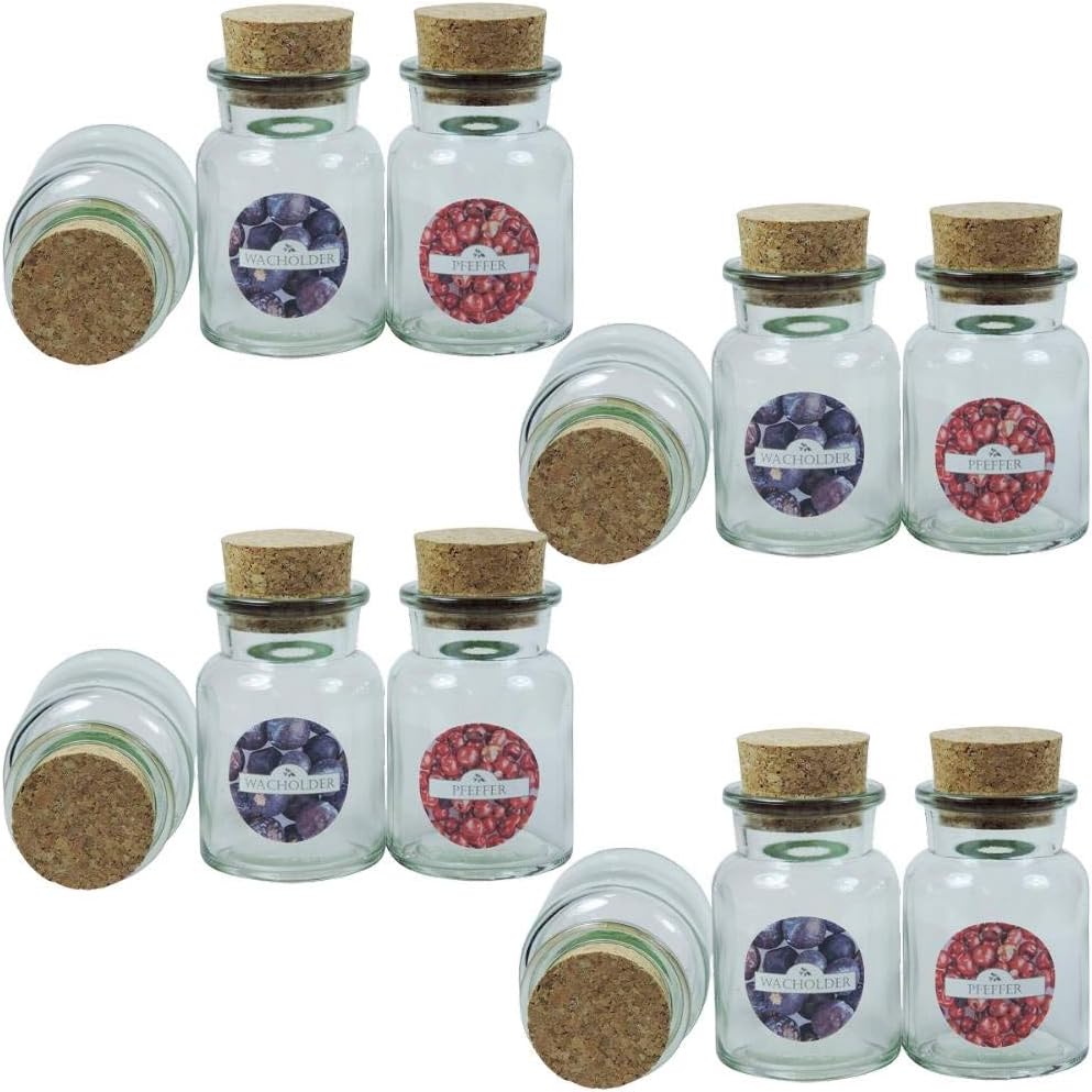 20x Magische Herzfläschchen 150ml Mit Kork - Perfekt Für Hochzeitsdekoration & Geschenke