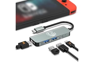SHINEEKEE USB C Hub, USB C to HDMI Adapter Docking Station for Nintendo Switch/Switch OLED/MacBook/iPad/iPhone/Android Phone/Laptop, 4in1 Port Portable Multiport TV Adapter Samsung Dex Electronic Accessories