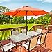 Sorbus Outdoor Umbrella, 10 ft Patio Umbrella with Tilt Adjustment and Crank Lift Handle, Perfect for Backyard, Patio, Deck, Poolside, and More (Orange)