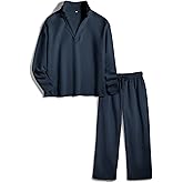 Yioaga Women's Carmel Tracksuit 2 Piece Set - Patrick Pullover Sweatshirt & Catherine Sweatpants - Casual Lounge Set