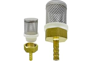 AIMCOCO 6mm Inline Strainers Filter Copper Tube Joint 6mm Diameter Hose Connection, Garden, Swimming Pool, Fish Tank Hose Filter, Suction Strainers Used to Remove Debris and Reduce Solid Entry