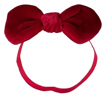 red velvet baby headband