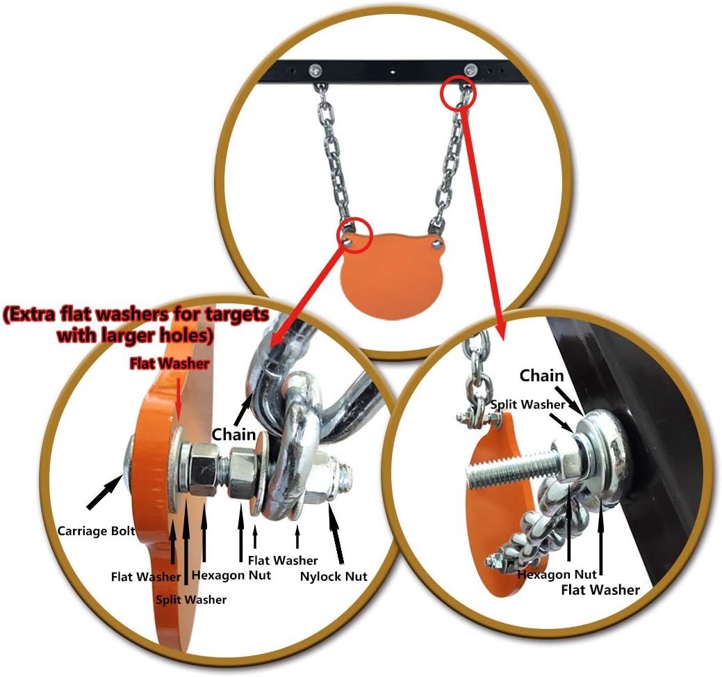 Highwild Steel Target Stand AR500 Shooting Target System (1 Stand, 2 Mounting Kits & 6" Gong + 7"x 12"Torso) : Sports & Outdoors