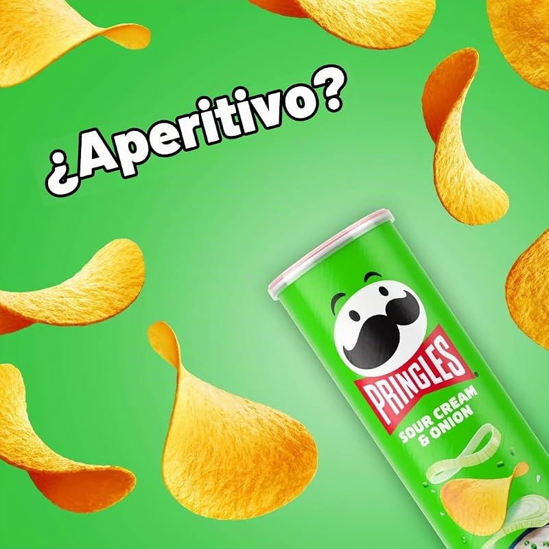 Sour Cream & Onion | Aperitivo salado Sabor Crema agria y Cebolla | Tubo | 185g