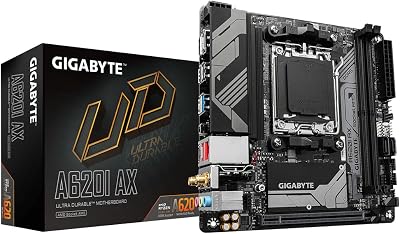 Gigabyte A620I AX Motherboard Ryzen 8000 DDR5 Wi-Fi 6E 2.5GbE LAN PCIe 4.0 M.2