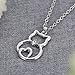 Cute Cat Sit Lovely Animal Pendant Necklace Gift for Women Girl