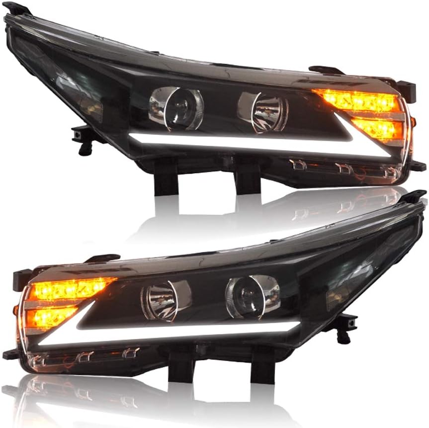HCCX Applicable To Toyota Corolla 2014 2015 Car Headlight Assembly Case LED DRL Turn Signal Projector Headlight
