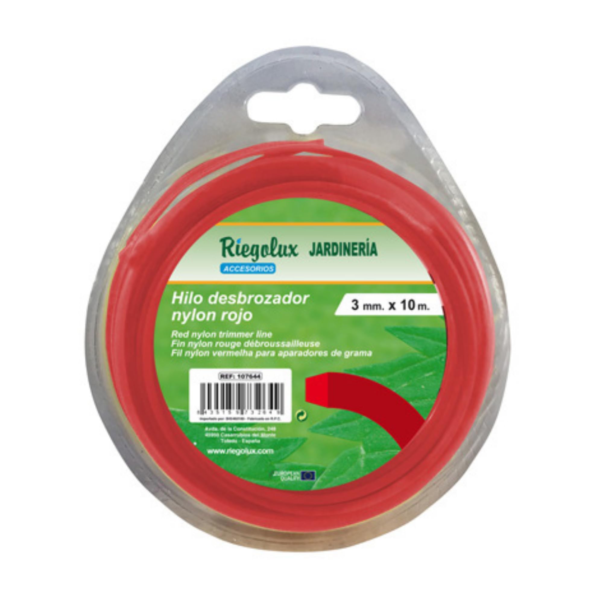 Riegolux 107663 Nylon Square Brushcutter Thread, Yellow, 1.6 mm x 25 m