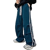 GINGTTO Mens Baggy Sweatpants Wide Leg Track Pants Open Bottom Loose Fit