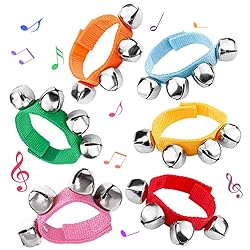 POPLAY 6 PCS Percussion Instruments, Wrist Bells