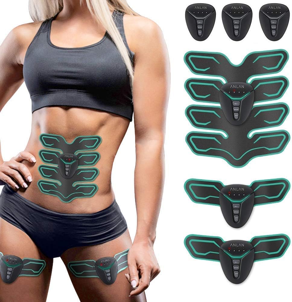 NSST Abdominal Stimulator Sports Muscle Fitness Equipment 6 Modes & 10 LevelsHome Fitness Muscle Stickers Gear for Abs/Abdomen/Arm/Leg/Waist
