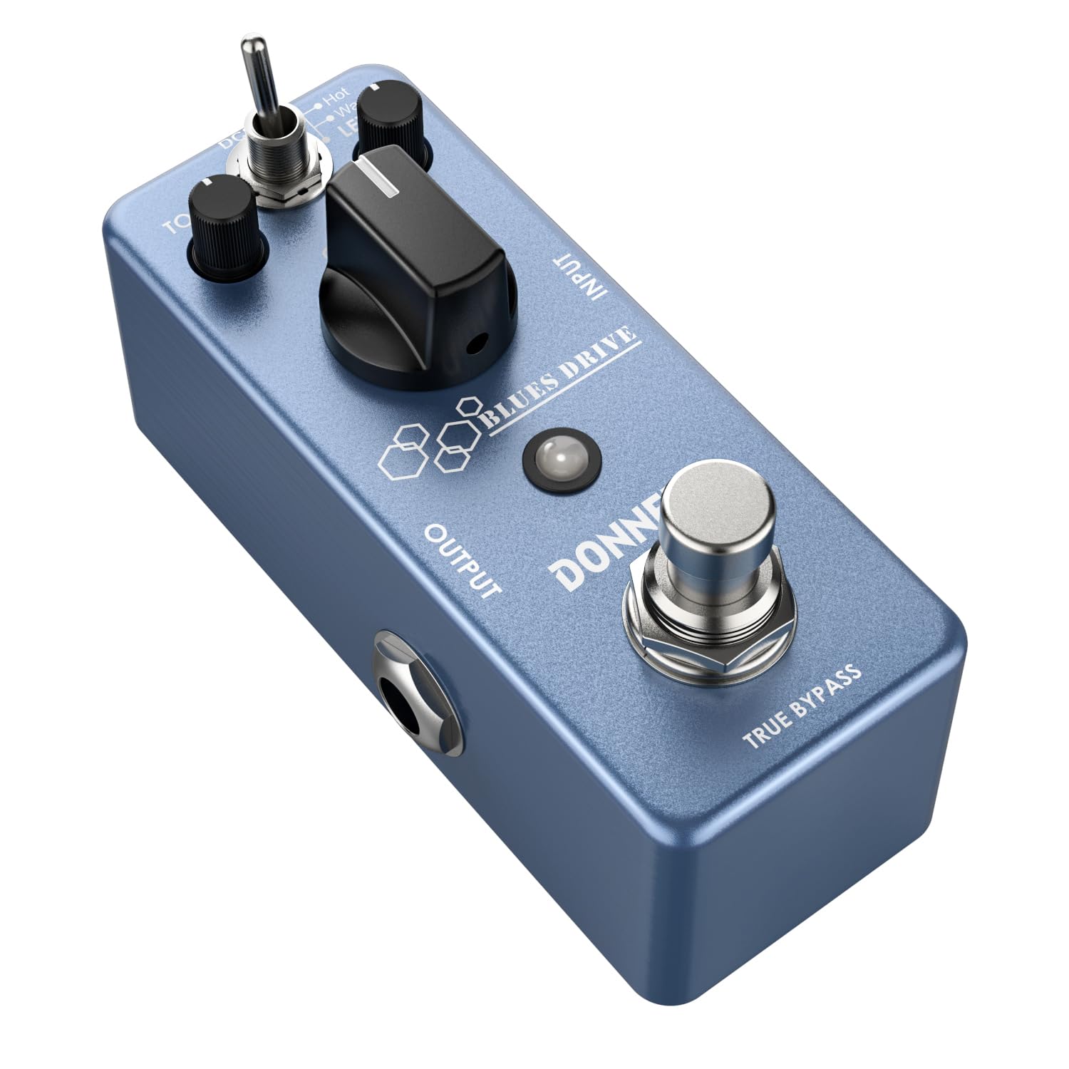 Donner Overdrive Guitar Pedal, Blues Drive Vintage Overdrive Effect Warm/Hot Modes for Pedal Boards Electric Guitar, True Bypass