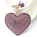 Elesa Miracle Girl Women Love Heart Tassel Keychain, Purse Bag Charm, Handbag Accessories, Car Key Chain (Purple)