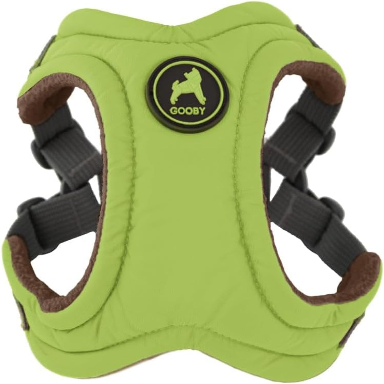 Gooby Escape Free Memory Foam Harness - Green, Small - No Pull Step-in Small Dog Harness with Four Point Adjustment - Perfect on The Go Dog Harness for Medium Dogs No Pull and Small Dogs