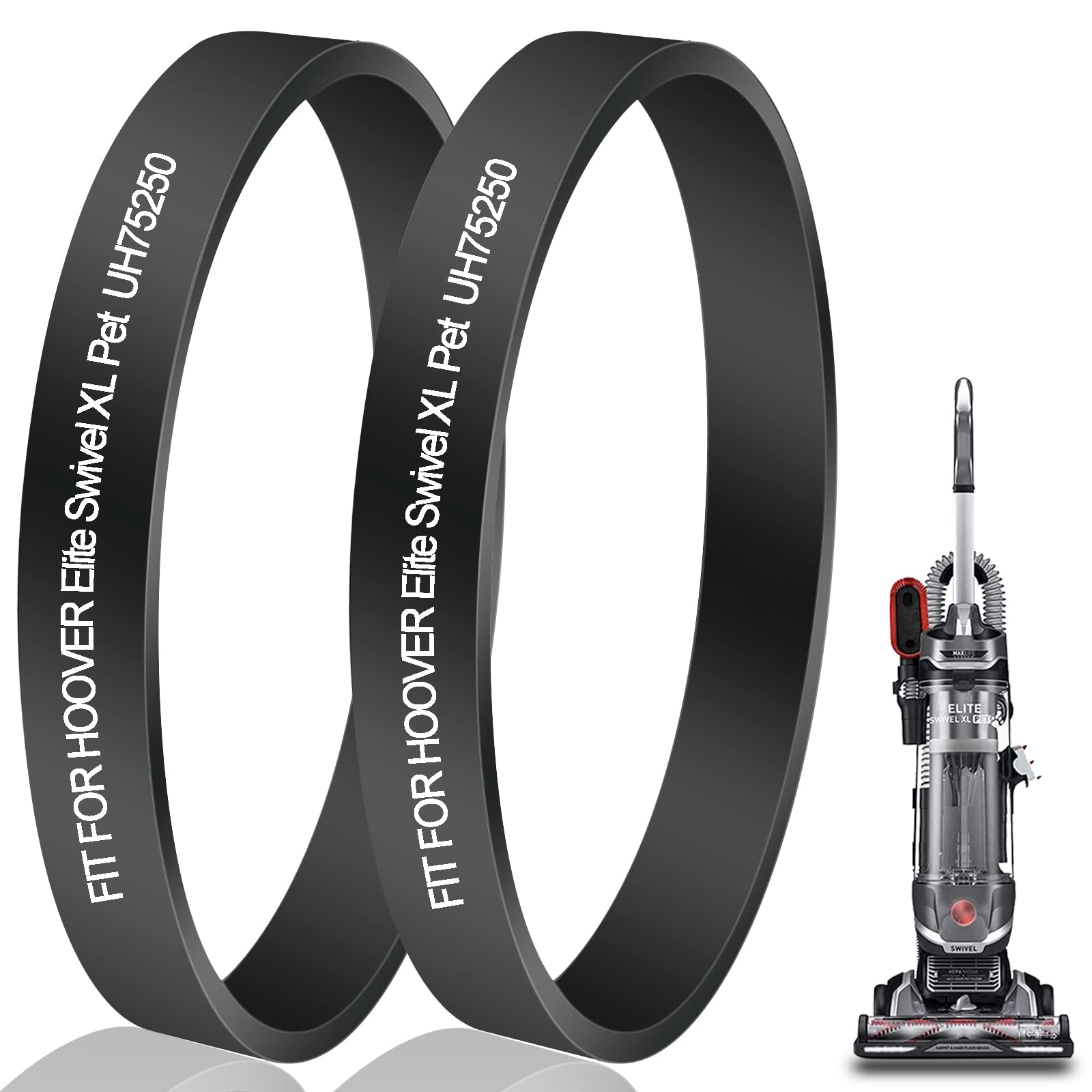 Photo 1 of ***1 missing*** Vacuum Belts Replacement for Hoover High Performance Vacuum Cleaner Elite Swivel XL Pet Upright Vacuum Cleaner, Fit Models: UH75100, UH75110, UH75150, UH75160, UH75200, UH75210, UH75250