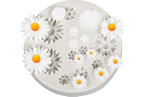 Flower Silicone Molds for Polymer Clay - Miniature Daisy Molds for DIY Craft Jewelry Making, Clay Earrings Decoration