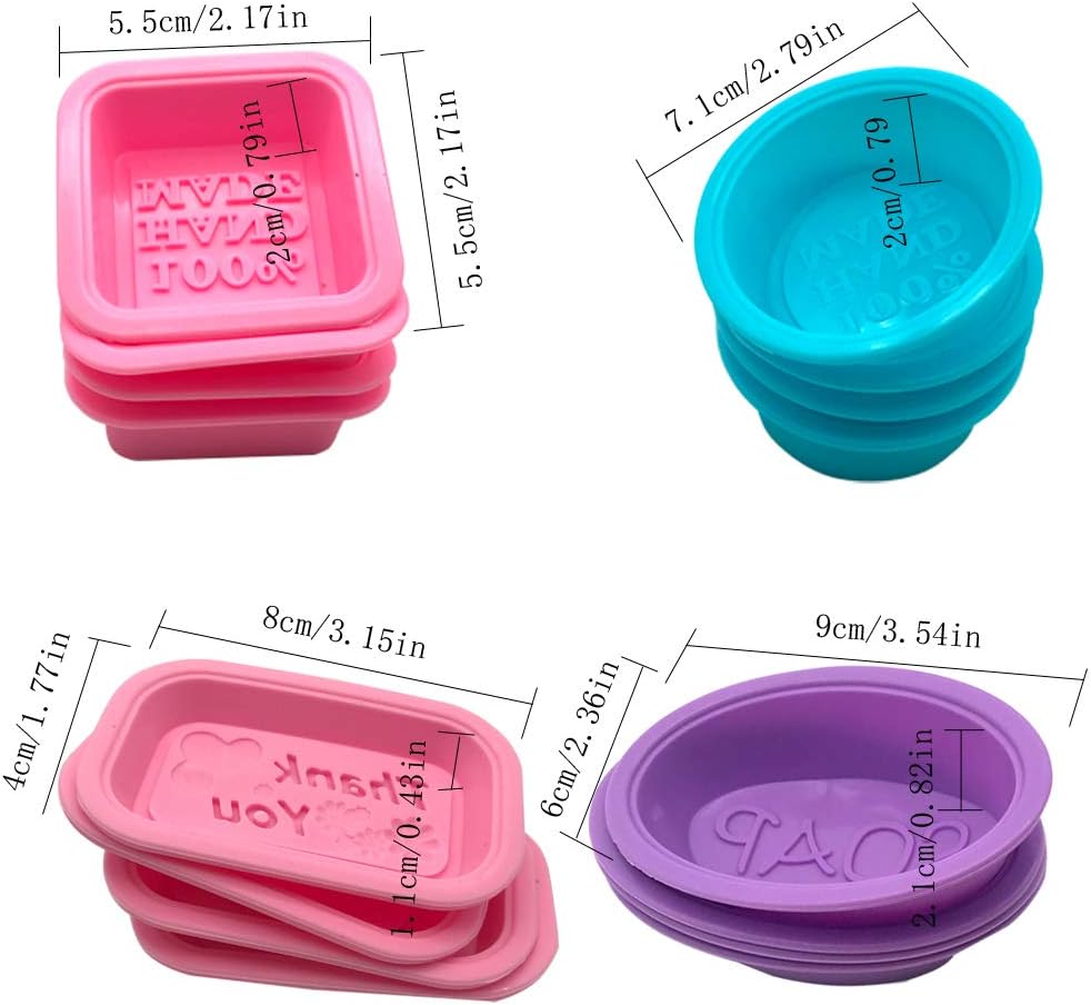 CKANDAY 20 Pcs Silicone Soap Moulds - Image 3
