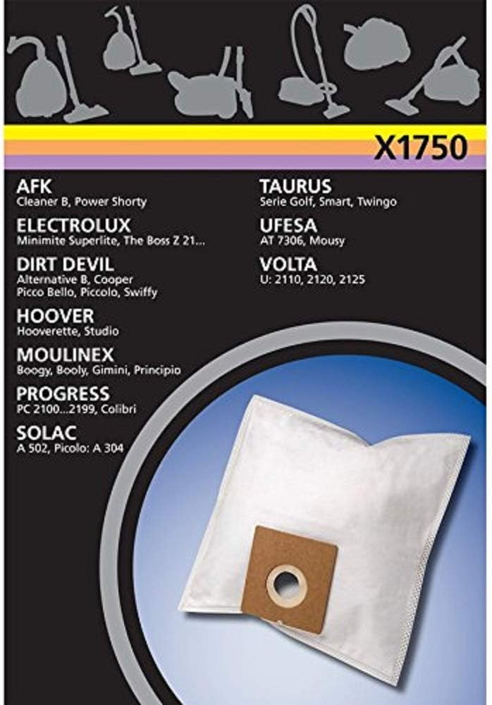 Electrolux X1750 Range 4 Synthetic Vacuum Cleaner Bag for Alaska, Clatronic, Dirt Devil M7007, 7008, 7015