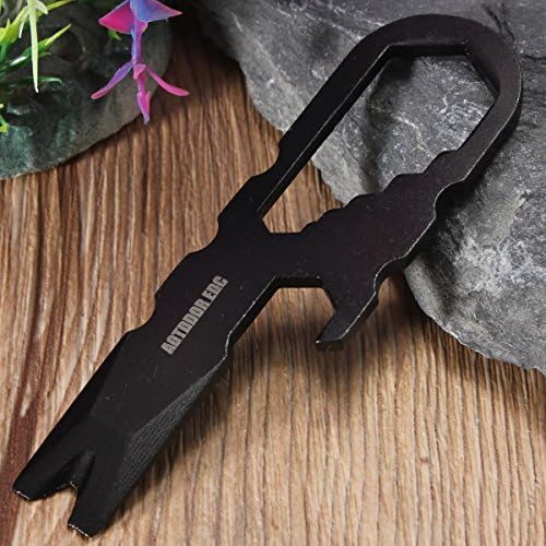 Multifunction Stainless Steel Outdoor Bottle Opener Keychain Crowbar Wrench Screwdriver Tool