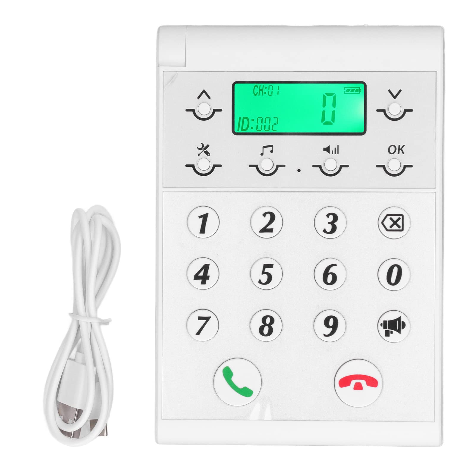 Wireless Intercom Phone 1000m Distance Clear Call Intelligent Networking Hands Free Intercom System Host for Home House Business Office, Room to Room Intercom Communication (White)