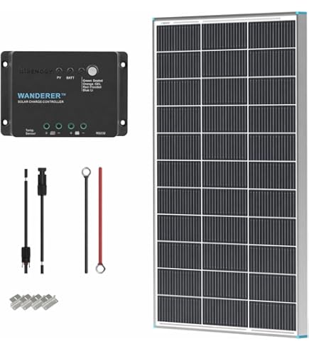 Renogy 12V 100W Solar Panel Kit RV Solar Power System 100Watt