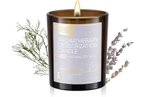 FURRYPURR Furry Purr Pet Odor Eliminator Candle, Natural Soy Wax Candles with Catnip Essential Oil, Pet-Friendly Candles for Home Scented, Pet Lover Gifts, 60-Hour Burn Time, Lavender Cedar Fragrance, 7 oz