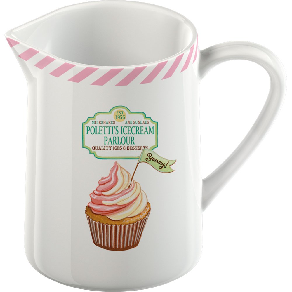Creative Tops 1 Litre Retro Treats 50's Vintage Style Stoneware Jug, Multi-Colour