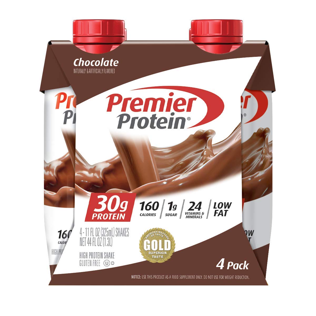 Premier Protein Shake, Chocolate, 30g Protein, 1g Sugar, 24 Vitamins