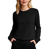 DAIMIDY Women's Sweaters Crewneck Jumper Tops Cotton & Modal Tops