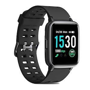 CHEREEKI Reloj Inteligente, Smartwatch Impermeable IP68 Pulsera Actividad 1.3 Pulgada con Monitor de Ritmo cardíaco, Podómetro, Control de música, Reloj...