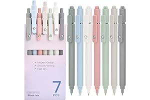 DONSE Stocking Stuffers for Women: 7 Pcs Gel Pens 0.5mm Quick Dry Black Ink Fine Point Smooth Writing Pens High-End Series Ballpoint for Office School Supplies Christmas Gifts for Women Girls Nurse Teacher