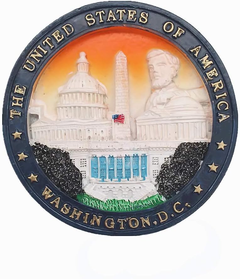 Washington, D.C. Capital of USA 3D Fridge Magnet, Home & Kitchen Decoration Sticker Washington, D.C. USA Travel Souvenir Gift Refrigerator Magnet