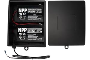 CINVEI 2025 New Upgraded Steel Battery Box with 2 Batteries Kit(12V 7AH Lead-Acid), for 12/24V Driveway Swing Gate Opener, Upgraded ABBT Battery Box Kit (Kit with 2 Batteries)