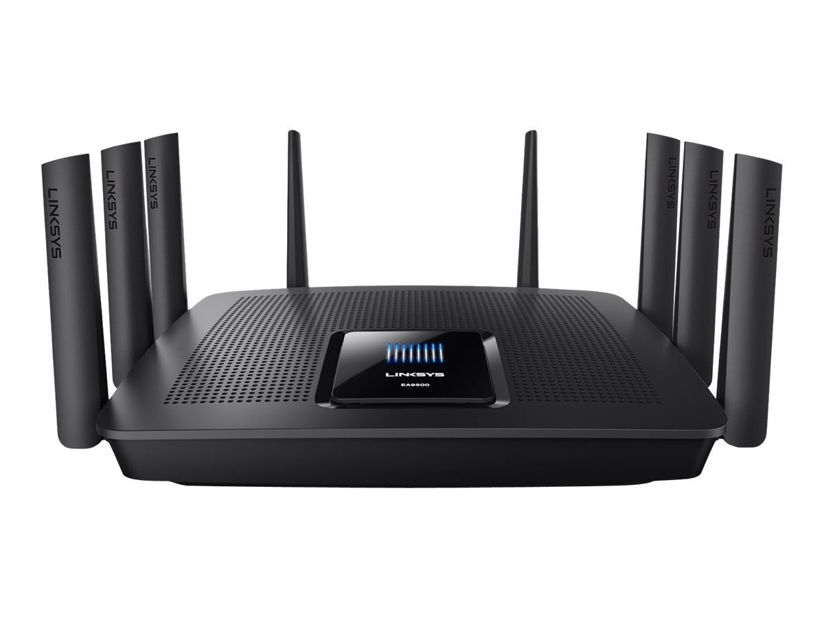 Linksys Max-Stream AC5400 MU-MIMO Fast Wireless Tri-Band WiFi Router for Home (4K UHD Streaming and Gaming, 4 Gigabit Ethernet Ports), Black