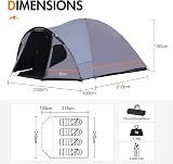 Portal 4 Man Blackout Tent with Porch 4000mm Waterproof Lightweight Dome Tent view 3