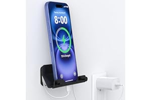 HomeMount Wall Mount Phone Holder - Hands Free With Adhesive Strip for Bedroom, Living Room, Kitchen - Compatible With All Ph