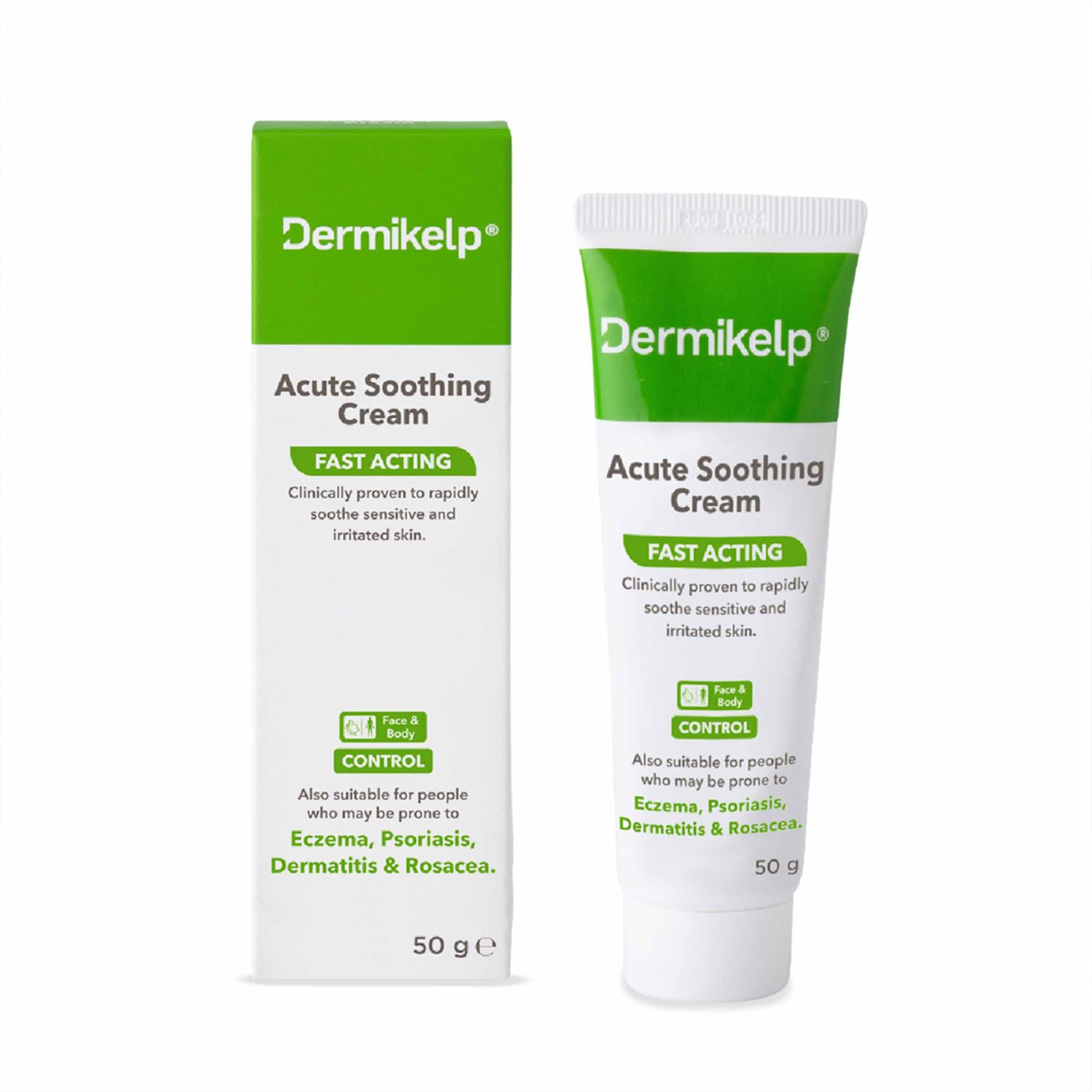 Dermikelp® Acute Soothing Cream – Fast-Acting Care for Sensitive, Itchy Skin – Improves the Appearance of Redness – Dermatologist-Tested with Natural Active Ingredient