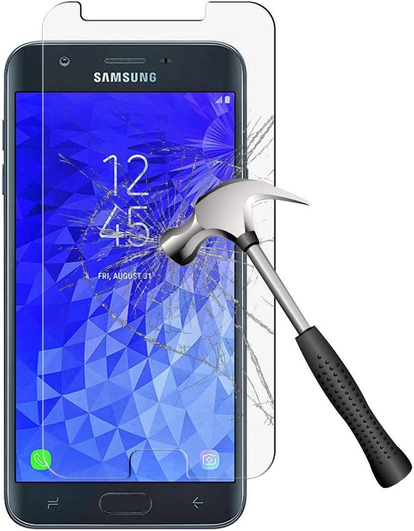 [2-Pack] Sinwere Compatible for Samsung Galaxy J7 Star / Galaxy J7 2018 / Galaxy J7 Refine / Galaxy J7 Crown / Galaxy J7 V (2nd Gen) 2018 Tempered Glass Screen Protector, Anti-Scratch Bubble Free Screen Protector