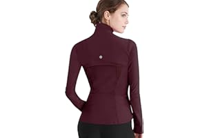 Lock and Love Women's Full Zip-up Yoga Workout Running Track Jacket with Thumb Holes