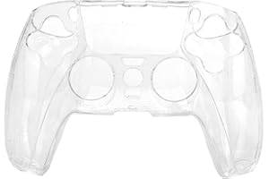 CICIGLOW Gamepad Case for PS5 Controller, Clear Controller Skin Anti-Slip Silicone Rubber Cover for PS5, Gamepad Handle Grip for PS5 Controller